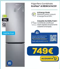 Samsung - Frigorifero Combinato EcoFlex Al RB38C676CS9