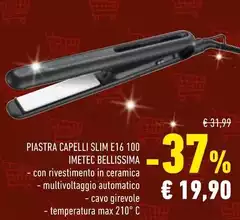 Imetec - Piastra Capelli Slim E16 100 E16 100 Irvestimiento In Ceramica Imetec - Piastra Capelli Slim E16 100 E16 100 Irvestimiento In Ceramica