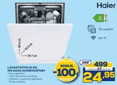 Haier - Lavastoviglie Da Incasso SX16bos3FSBV Haier - Lavastoviglie Da Incasso SX16bos3FSBV