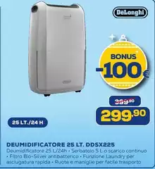 De Longhi - Deumidificatore 25 LT. DDSX225 De Longhi - Deumidificatore 25 LT. DDSX225