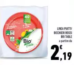 Bio - Linea Piatti/Bicchieri Rossi Bio - Linea Piatti/Bicchieri Rossi
