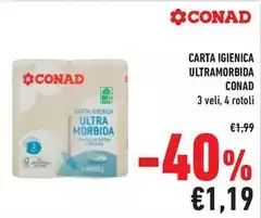 Conad - Carta Igienica Ultramorbida Conad - Carta Igienica Ultramorbida