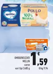 Mellin - Omogeneizzati Carne Mellin - Omogeneizzati Carne