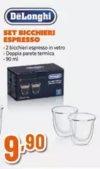 De Longhi - Set Bicchieri Espresso De Longhi - Set Bicchieri Espresso