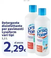 Lysoform - Detergente Disinfettante Per Pavimenti Lysoform - Detergente Disinfettante Per Pavimenti