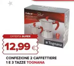 Tognana - Confezione 2 Caffettiere 1 E 3 Tazze Tognana - Confezione 2 Caffettiere 1 E 3 Tazze