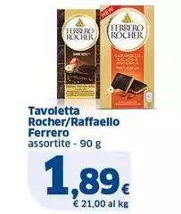Ferrero - Tavoletta Rocher/Raffaello Ferrero - Tavoletta Rocher/Raffaello