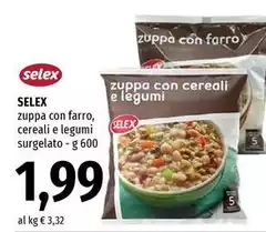Selex - Zuppa Con Farro, Cereali E Legumi Surgelato Selex - Zuppa Con Farro, Cereali E Legumi Surgelato