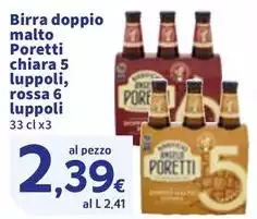 Chiara - Birra Doppio Malto Poretti 5 Luppoli, Rossa 6 Luppoli Chiara - Birra Doppio Malto Poretti 5 Luppoli, Rossa 6 Luppoli