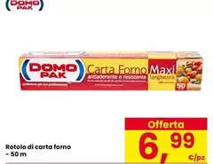 Domo - Rotolo Di Carta Forno Domo - Rotolo Di Carta Forno