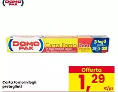 Domopak - Carta Forno In Fogli Pretagliati Domopak - Carta Forno In Fogli Pretagliati