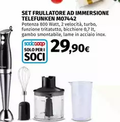 Telefunken - Set Frullatore Ad Immersione M07442 Telefunken - Set Frullatore Ad Immersione M07442
