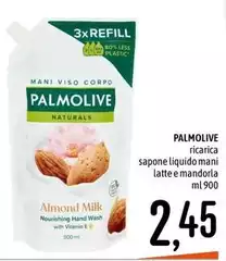 Palmolive - Ricarica Sapone Liquido Mani Latte E Mandorla