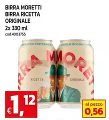 Moretti - Birra Ricetta Originale Moretti - Birra Ricetta Originale