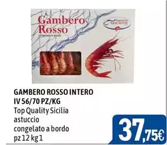 Gambero Rosso Intero Iv 56/70 Pz/kg Gambero Rosso Intero Iv 56/70 Pz/kg