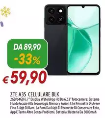 ZTE - A35 Cellulare Blk