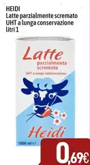 Heidi - Latte Parzialmente Scremato UHT A Lunga Conservazione Heidi - Latte Parzialmente Scremato UHT A Lunga Conservazione
