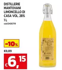 Mantovani - Distillerie Limoncello Di Casa Vol. 28% Mantovani - Distillerie Limoncello Di Casa Vol. 28%