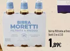 Moretti - Birra Filtrata A Freddo Moretti - Birra Filtrata A Freddo