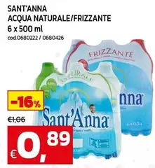 Sant'anna - Acqua Naturale/Frizzante Sant'anna - Acqua Naturale/Frizzante