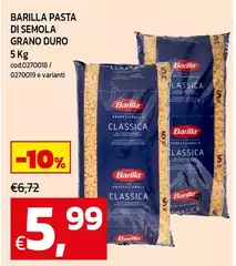 Barilla - Pasta Di Semola Grano Duro Barilla - Pasta Di Semola Grano Duro