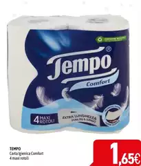 Tempo - Carta Igienica Comfort 4 Maxi Tempo - Carta Igienica Comfort 4 Maxi