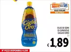 Giglio oro - Olio Di Semi Di Girasole Giglio oro - Olio Di Semi Di Girasole