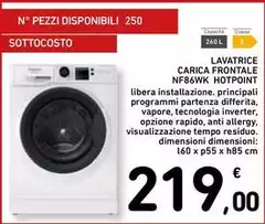 Hotpoint - Lavatrice Carica Frontale NF86WK Hotpoint - Lavatrice Carica Frontale NF86WK