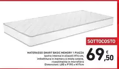 Materasso Smart Basic Memory 1 Piazza Materasso Smart Basic Memory 1 Piazza