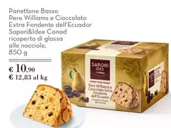 Basso - Panettone Pere Williams E Cioccolato Extra Fondente Dell'Ecuador Sapori&Idee Basso - Panettone Pere Williams E Cioccolato Extra Fondente Dell'Ecuador Sapori&Idee