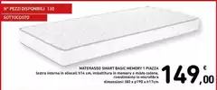 Materasso Smart Basic Memory 1 Piazza Materasso Smart Basic Memory 1 Piazza