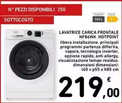 Hotpoint - Lavatrice Carica Frontale NF86WK Hotpoint - Lavatrice Carica Frontale NF86WK