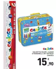 Carioca - Valigetta Colori + Album O Pennarelli Joy 100 Pezzi Carioca - Valigetta Colori + Album O Pennarelli Joy 100 Pezzi