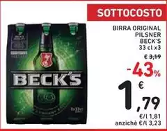 Becks - Birra Original Pilsner Becks - Birra Original Pilsner