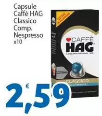 Hag - Capsule Caffè Classico Comp. Nespresso Hag - Capsule Caffè Classico Comp. Nespresso
