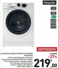 Hotpoint - Lavatrice Carica Frontale NF86WK Hotpoint - Lavatrice Carica Frontale NF86WK