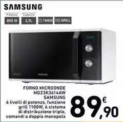 Samsung - Forno Microonde MG23K3614AW Samsung - Forno Microonde MG23K3614AW