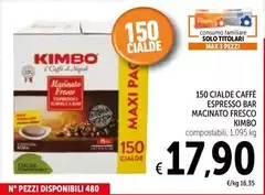 Kimbo - Cialde Caffè Espresso Bar Macinato Fresco Kimbo - Cialde Caffè Espresso Bar Macinato Fresco