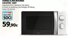 Cecotec - Forno A Microonde 1587 Cecotec - Forno A Microonde 1587