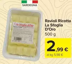 Sfoglia d'oro - Ravioli Ricotta Sfoglia d'oro - Ravioli Ricotta