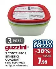 3 Contenitori Ermetici Quadrati 3 Contenitori Ermetici Quadrati