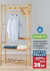 Iper - Appendiabiti Con 3 Ripiani In Bamboo Iper - Appendiabiti Con 3 Ripiani In Bamboo