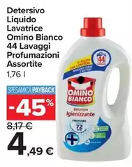 Omino Bianco - Detersivo Liquido Lavatrice 44 Lavaggi Omino Bianco - Detersivo Liquido Lavatrice 44 Lavaggi