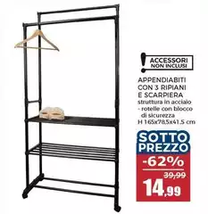 Appendiabiti Con 3 Ripiani E Scarpiera Appendiabiti Con 3 Ripiani E Scarpiera