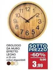 Orologio Da Muro Effetto Legno Orologio Da Muro Effetto Legno