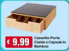 Cassetto Porta Cialde O Capsule In Bamboo Cassetto Porta Cialde O Capsule In Bamboo