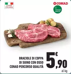 Conad - Braciole Di Coppa Di Suino Con Osso Percorso Qualità Conad - Braciole Di Coppa Di Suino Con Osso Percorso Qualità