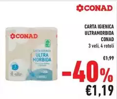 Conad - Carta Igienica Ultramorbida Conad - Carta Igienica Ultramorbida