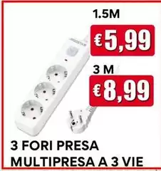 3 Fori Presa Multipresa A 3 Vie 3 Fori Presa Multipresa A 3 Vie