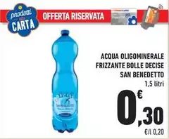 San Benedetto - Acqua Oligominerale Frizzante Bolle Decise San Benedetto - Acqua Oligominerale Frizzante Bolle Decise